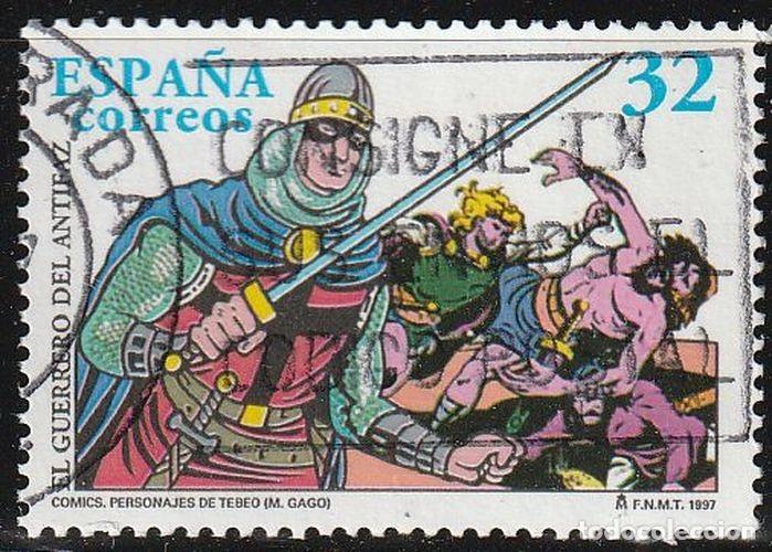 Sellos: Espa&ntilde;a 1997 Edifil 3487 Sello &ordm; Comics Personajes Tebeo El Guerrero del Antifaz de Manuel Gago