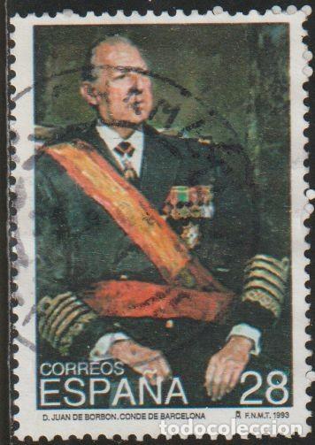 Sellos: Espa&ntilde;a 1993 Edifil 3264 Sello &ordm; D. Juan de Borbon y Battenberg Retrato de Ricardo Macarron Mi. 3122