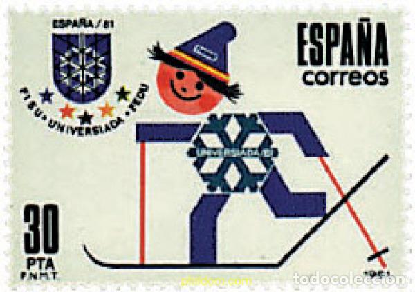 Sellos: 85053 MNH ESPA&Ntilde;A 1981 JUEGOS MUNDIALES UNIVERSITARIOS DE INVIERNO. UNIVERSIADA 81