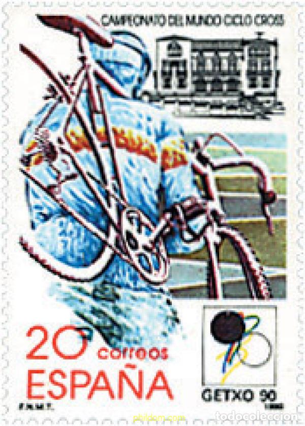 Francobolli: 85420 MNH ESPA&Ntilde;A 1990 GETXO 90. 41 CAMPEONATO DEL MUNDO DE CICLO CROSS