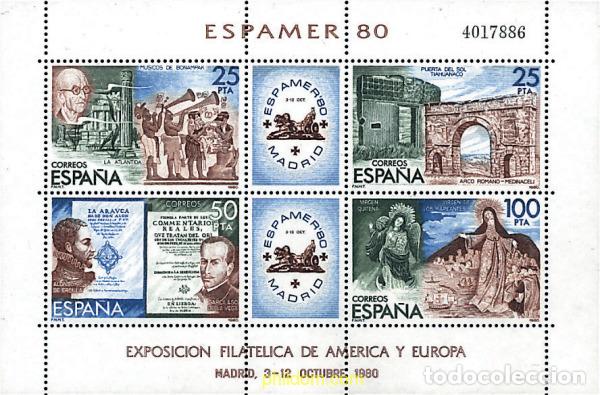 Sellos: 85699 MNH ESPA&Ntilde;A 1980 ESPAMER 80. EXPOSICION FILATELICA INTERNACIONAL
