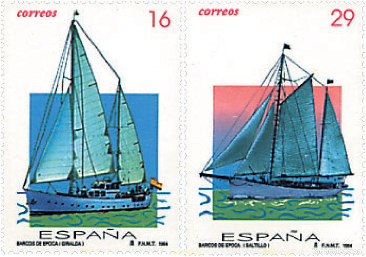 Sellos: 85948 MNH ESPA&Ntilde;A 1994 BARCOS DE EPOCA