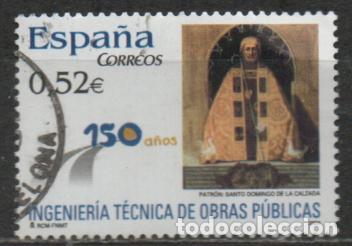 Sellos: EDIFIL N&ordm; 4077, 150 A&Ntilde;OS DE LA INGENIERI TECNICA DE OBRAS PUBLICAS,, USADO