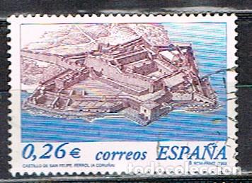 Sellos: Edifil 3986, Castillo de San Felipe, El Ferrol, La Coru&ntilde;a, USADO