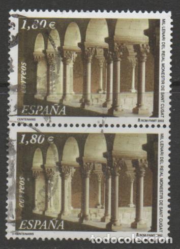 Sellos: EDIFIL 3893, ILENARIO DEL REAL MONASTERIO DE SAN CUGAT, USADO EN PAREJA