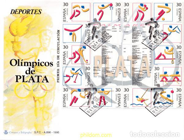 Francobolli: 244578 MNH ESPA&Ntilde;A 1995 25 JUEGOS OLIMPICOS VERANO BARCELONA 1992 - OLIMPICOS DE PLATA