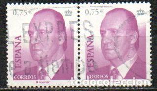 Sellos: Edifil n&ordm; 3862, EL REY JUAN CARLOS I, SERIE BASICA, USADO EN PAREJA