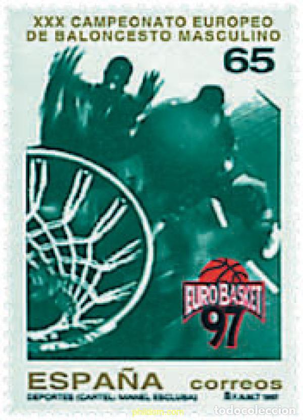 Sellos: 83251 MNH ESPA&Ntilde;A 1997 30 CAMPEONATO EUROPEO DE BALONCESTO