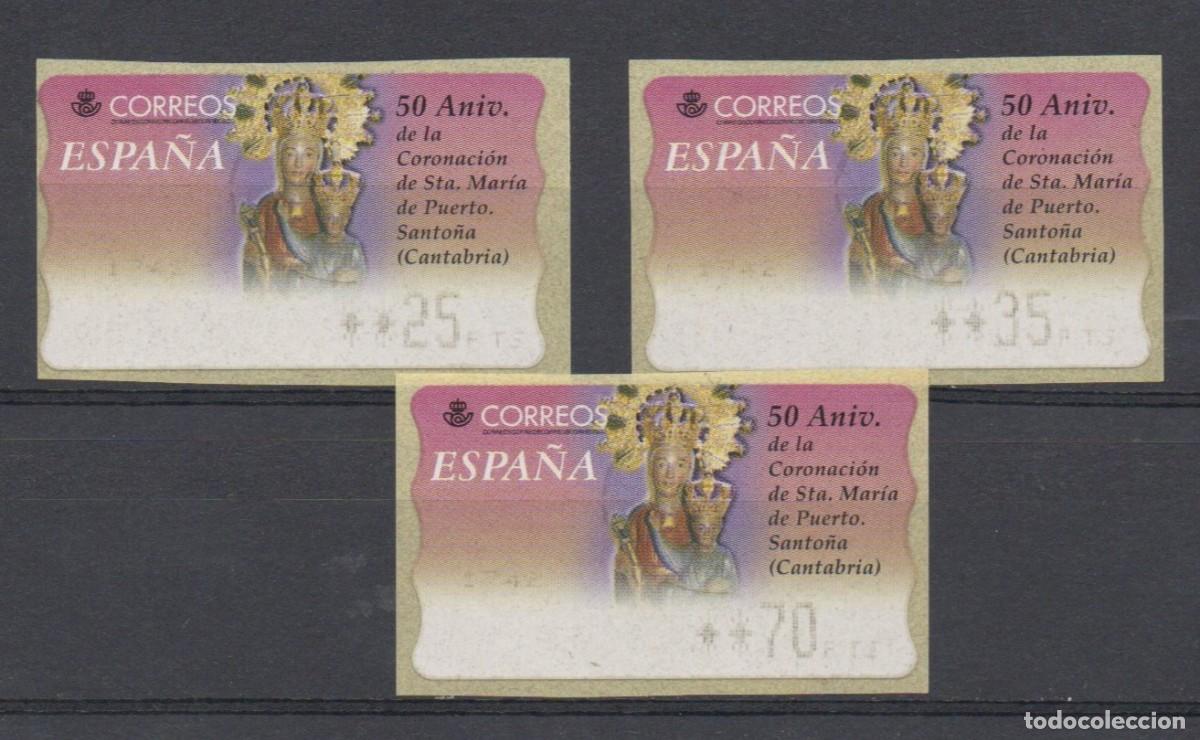 Francobolli: ATMs 50 Aniversario Coronaci&oacute;n Sta. Mar&iacute;a de Puerto Santo&ntilde;a A&Ntilde;O 1999