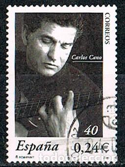 Sellos: EDIFIL N&ordm; 3841, CARLOS CANO, CANTANTE, USADO