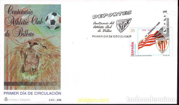 Francobolli: 386914 MNH ESPA&Ntilde;A 1998 CENTENARIO DEL ATHLETIC CLUB DE BILBAO
