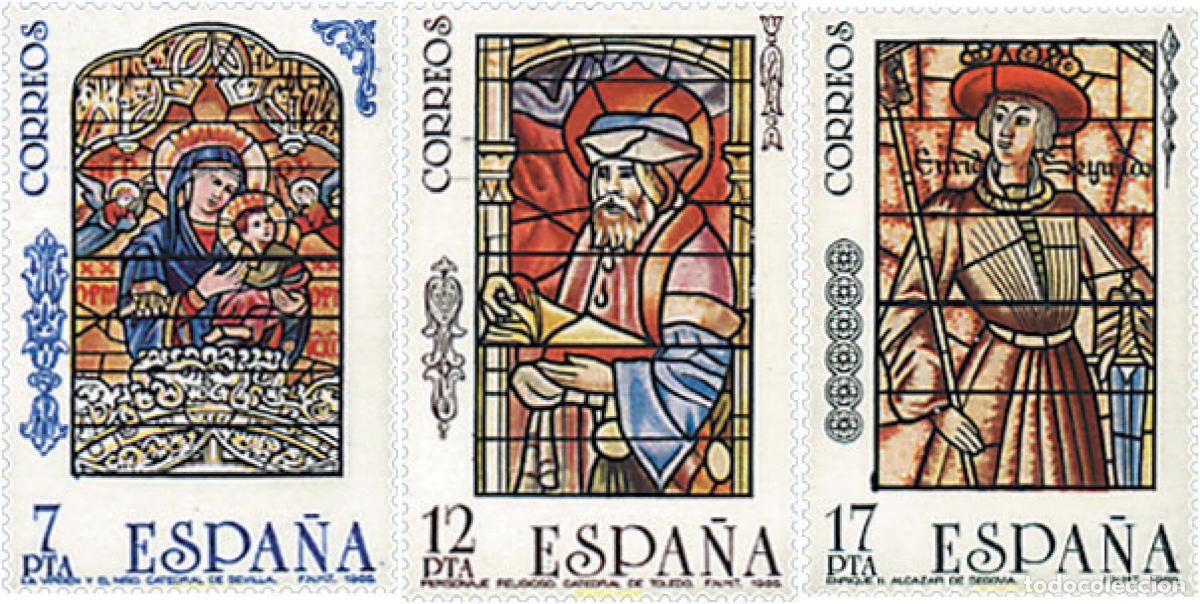 Sellos: 85750 MNH ESPA&Ntilde;A 1985 VIDRIERAS ARTISTICAS