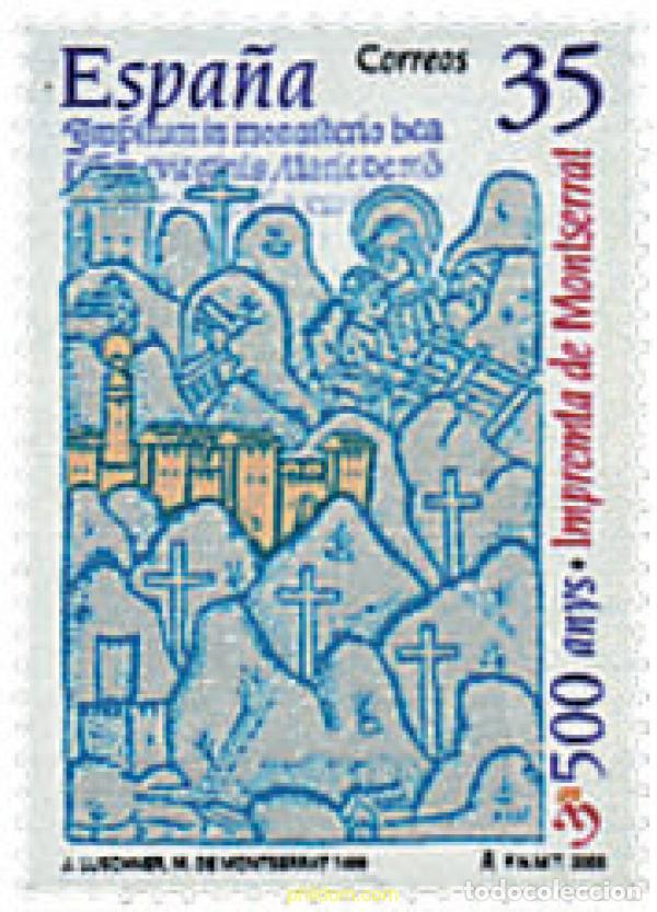 Sellos: 83146 MNH ESPA&Ntilde;A 2000 500 ANIVERSARIO DE LA IMPRENTA DE MONTSERRAT