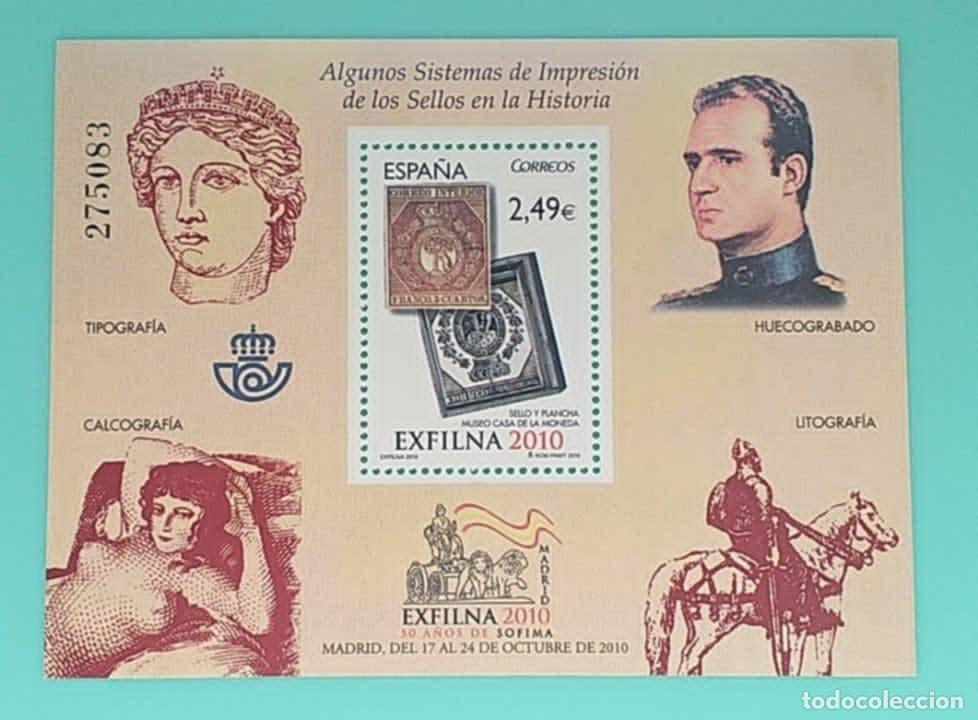 Sellos: ESPA&Ntilde;A 2010 Exfilna 2010 Sistemas Impresi&oacute;n Sellos Hojita HB. Nuevo