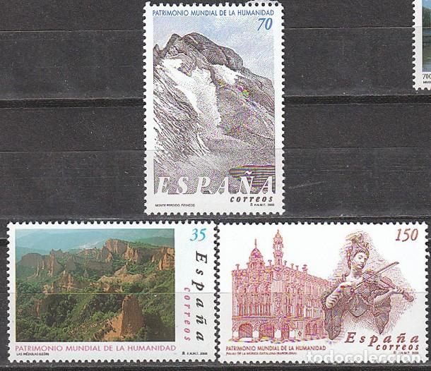 Sellos: EDIFIL N&ordm; 3729/31, LAS M&Eacute;DULAS (LEON) Y MONTE PERDIDO Y PALAU DE LA USICA CATALANA, NUEVO ** SERIE