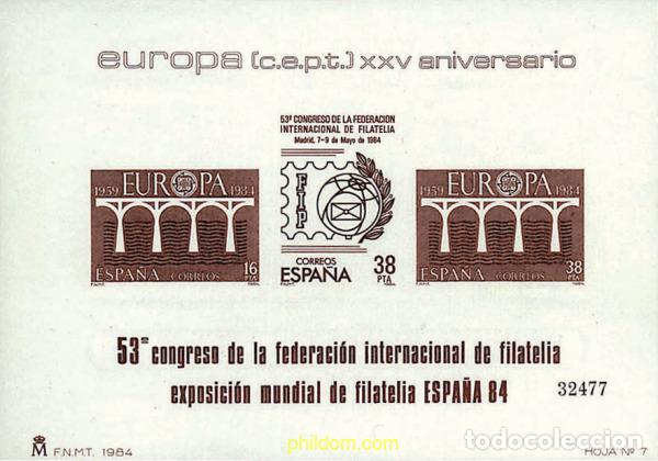 Sellos: 22189 MNH ESPA&Ntilde;A 1984 EUROPA CEPT. 25 ANIVERSARIO DE LA CEPT
