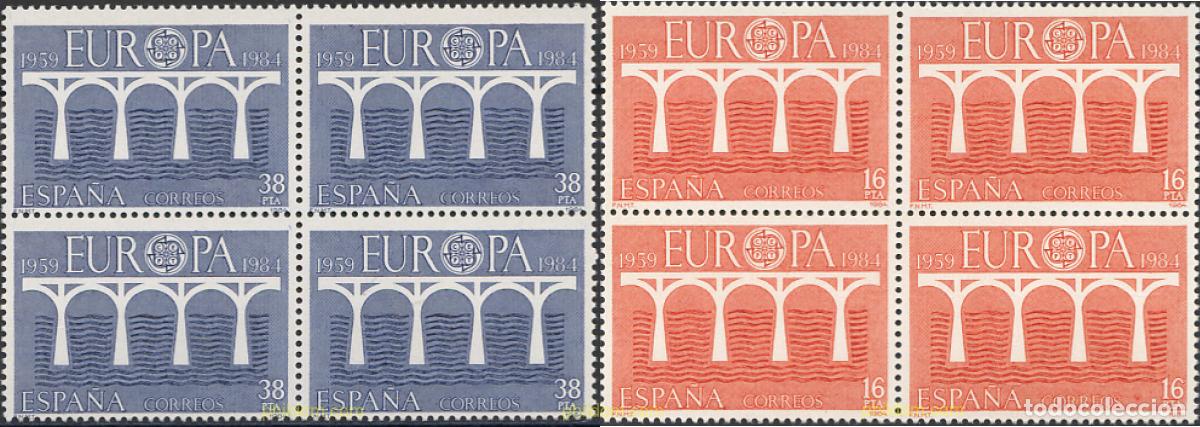 Sellos: 266215 MNH ESPA&Ntilde;A 1984 EUROPA CEPT. 25 ANIVERSARIO DE LA CEPT