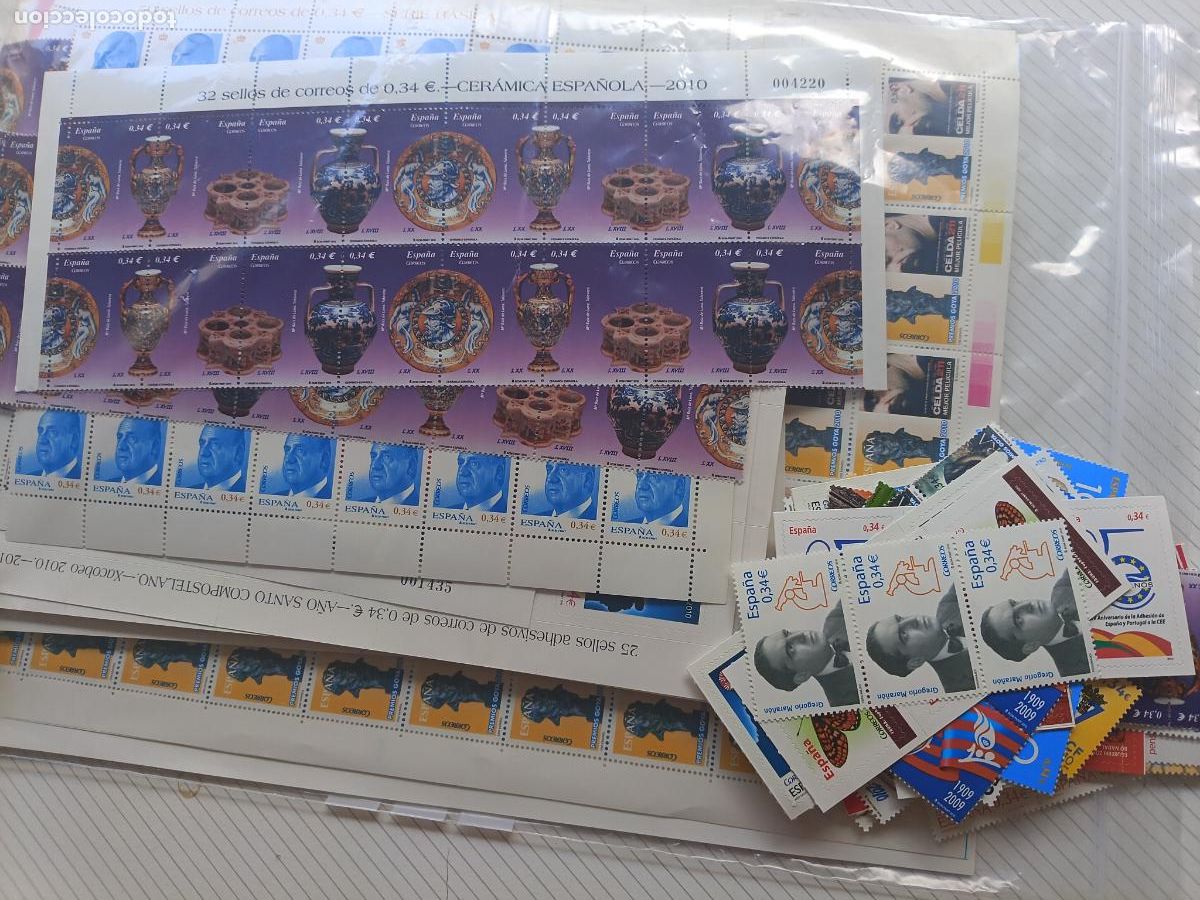 Sellos: 1829 sellos nuevos de 0,34 E (Facial 621,86 E)