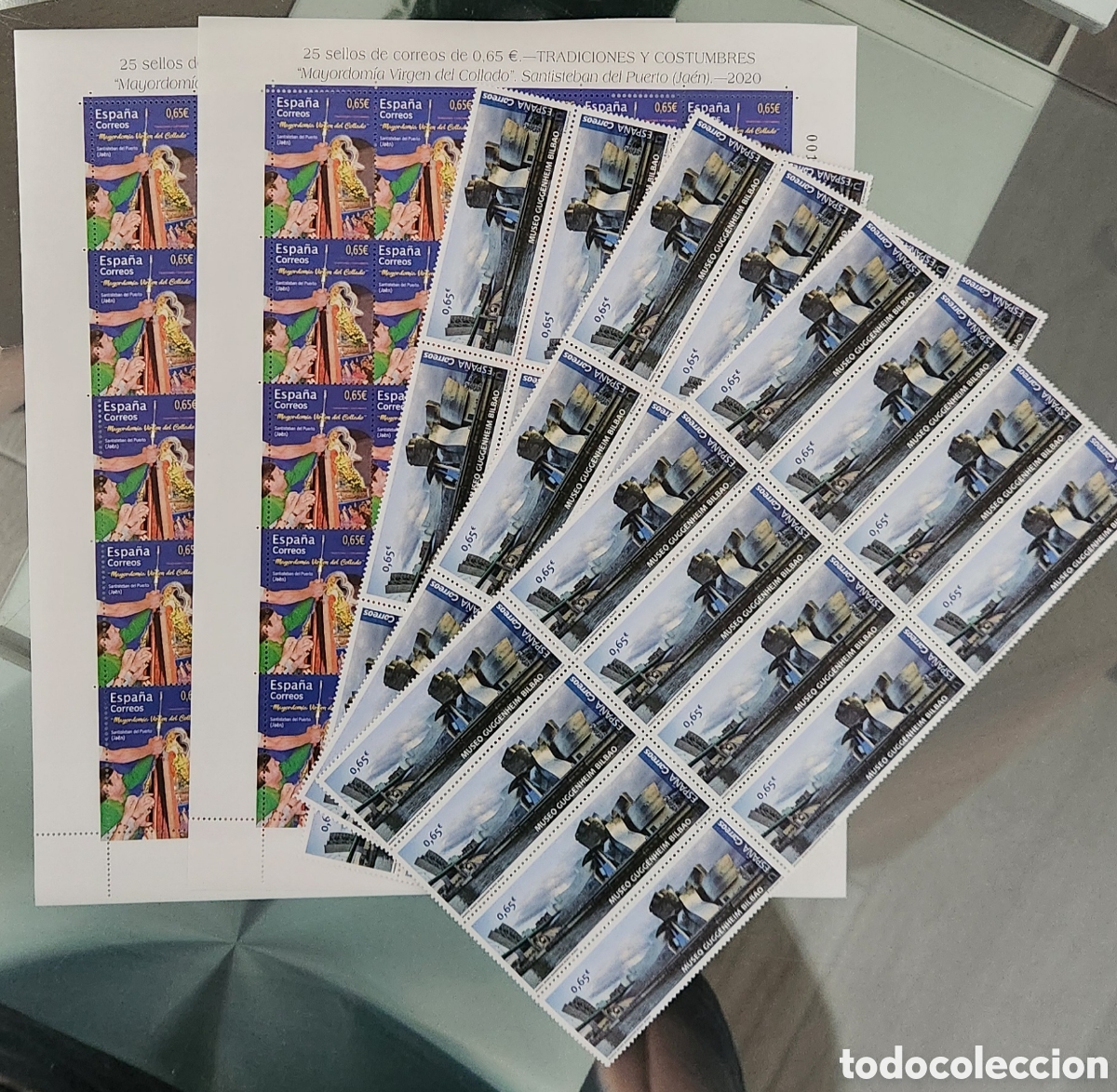 Sellos: 86 sellos 0,65 euros con descuento sobre facial Ideal Franqueo Correos Espa&ntilde;a bajo 33%