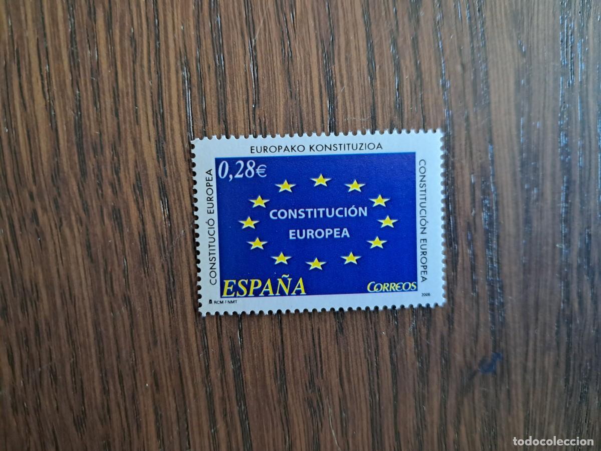 Sellos: sello de Espa&ntilde;a nuevo, constituci&oacute;n espa&ntilde;ola, edifil 4141, a&ntilde;o 2005.