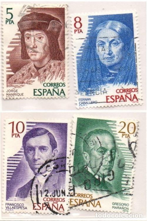 Timbres: SERIE SELLOS ESPA&Ntilde;A REY 1979 PERSONAJES USADOS EDIFIL N&ordm; 2512-15 COMPLETA