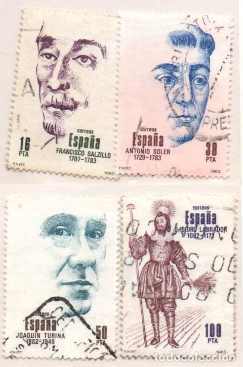 Timbres: SERIE SELLOS ESPA&Ntilde;A REY 1982 PERSONAJES USADOS EDIFIL N&ordm; 2705-08 COMPLETA