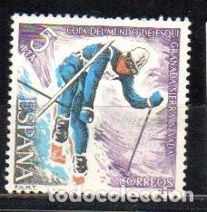 Timbres: SELLO DE ESPA&Ntilde;A REY 1977 COPA MUNDIAL ESQUI EDIFIL N&ordm; 2408