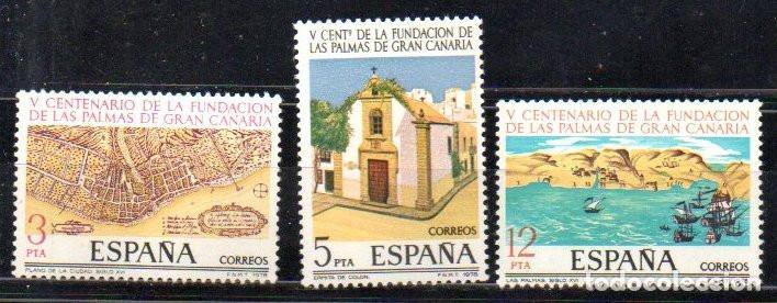 Timbres: SERIE SELLOS ESPA&Ntilde;A REY 1978 LAS PALMAS NUEVOS EDIFIL N&ordm; 2477-79 COMPLETA