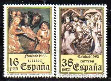 Stamps: SERIE SELLOS ESPA&Ntilde;A REY 1983 NAVIDAD NUEVOS EDIFIL N&ordm; 2729-30 COMPLETA