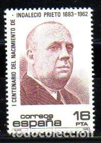 Stamps: SERIE SELLOS ESPA&Ntilde;A REY 1983 INDALECIO PRIETO NUEVOS EDIFIL N&ordm; 2731 COMPLETA
