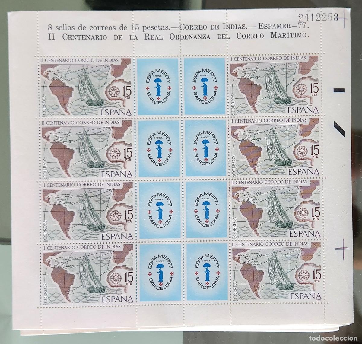 Stamps: minipliegos MP1 MP 1 Edifil 2438 Correos Espa&ntilde;a. II centenario de la Real Ordenanza del Correo mar&iacute;t