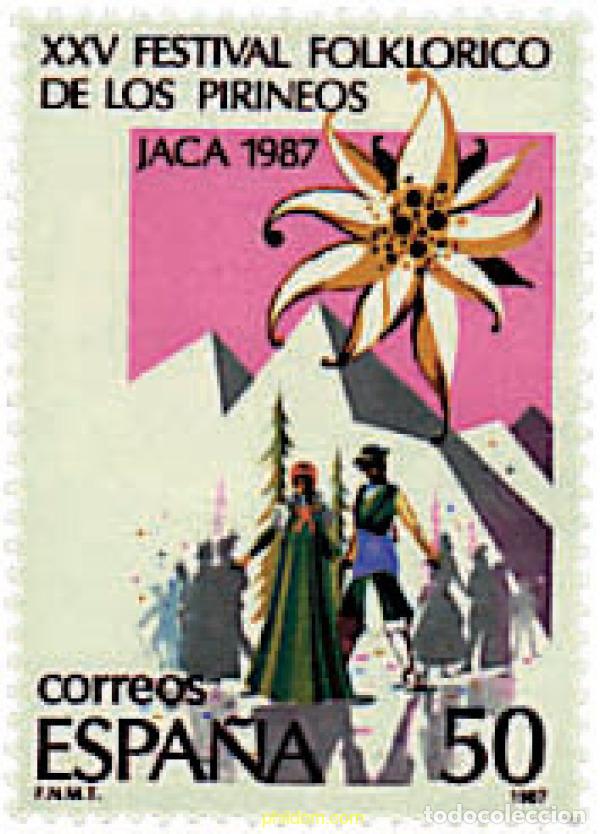 Stamps: 95804 MNH ESPA&Ntilde;A 1987 25 FESTIVAL FOLCLORICO DE LOS PIRINEOS
