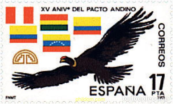 Sellos: 85127 MNH ESPA&Ntilde;A 1985 15 ANIVERSARIO DEL PACTO ANDINO