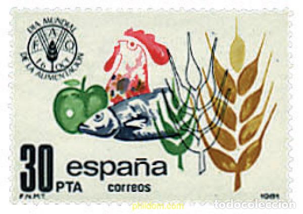 Sellos: 85067 MNH ESPA&Ntilde;A 1981 DIA MUNDIAL DE LA ALIMENTACION