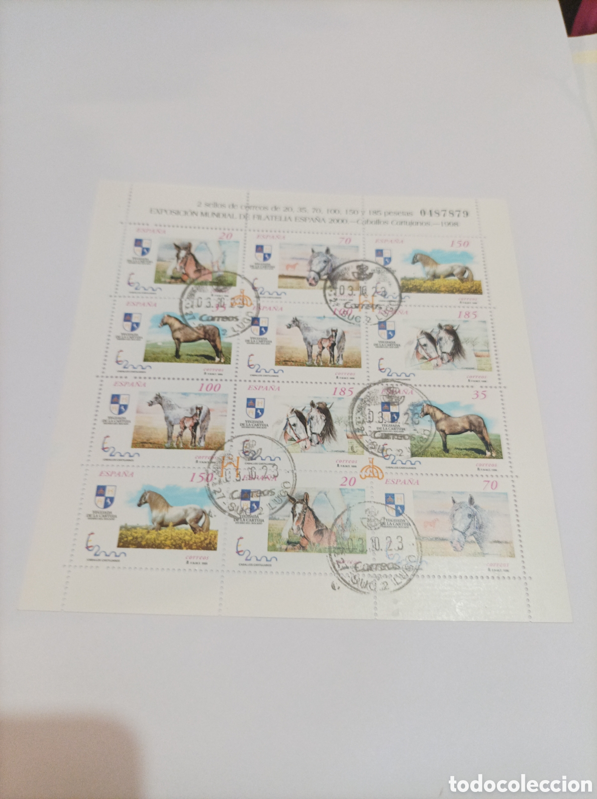 Sellos: Minipliego Caballos cartujanos 1998