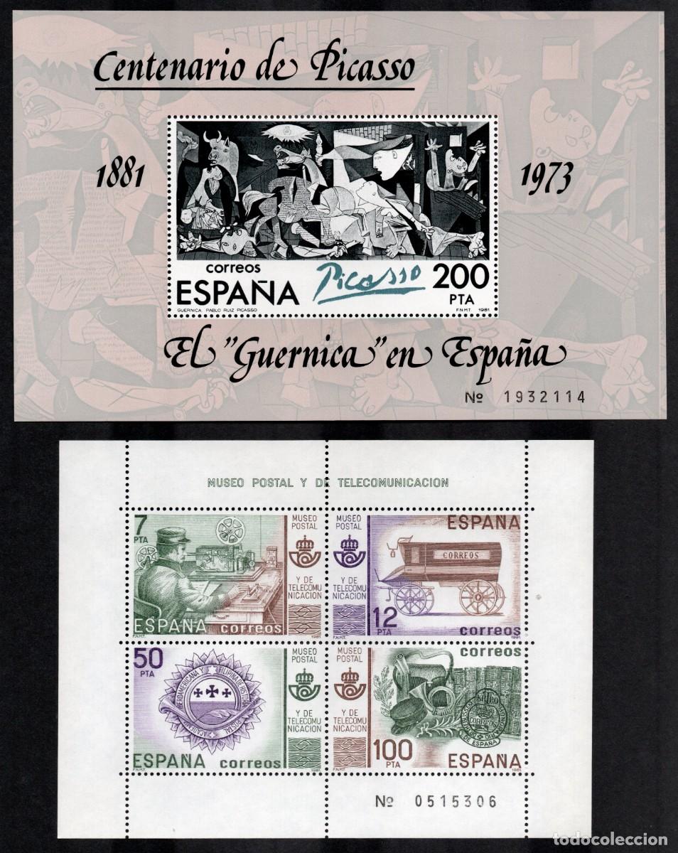 Sellos: HOJAS BLOQUE NUEVAS DE ESPA&Ntilde;A A&Ntilde;O 1.981. EDIFIL 2631 Y 2641.