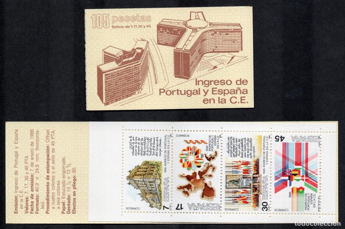 Sellos: ESPA&Ntilde;A - PORTUGAL Y ESPA&Ntilde;A EN C. EUROPEA EN CARN&Eacute;. A&Ntilde;O 1.986. EDIFIL 2825C