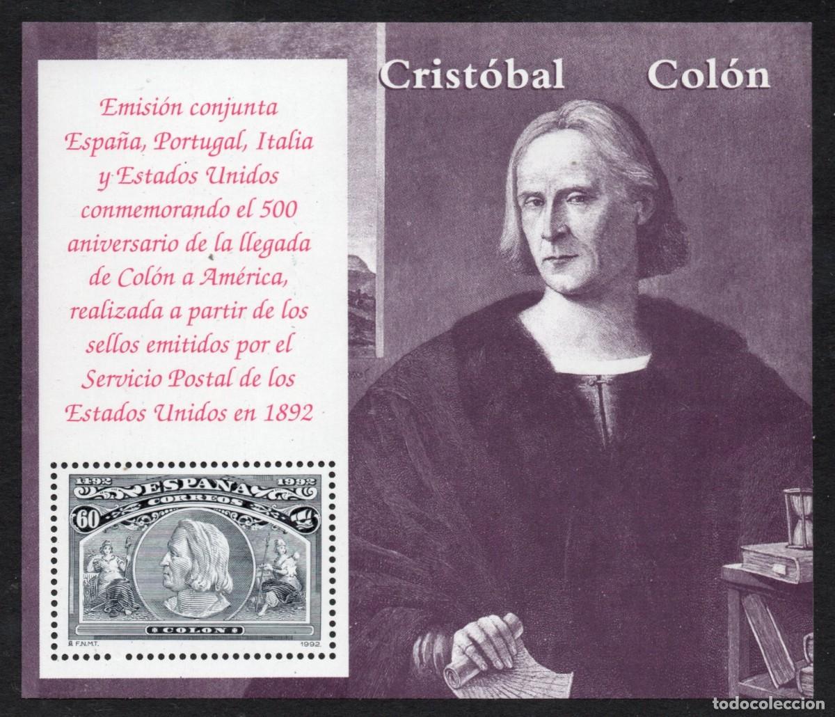 Briefmarken: SERIE NUEVA ESPA&Ntilde;A - COLON Y EL DESCUBRIMIENTO H.B. A&Ntilde;O 1.992. EDIFIL 3204/09.