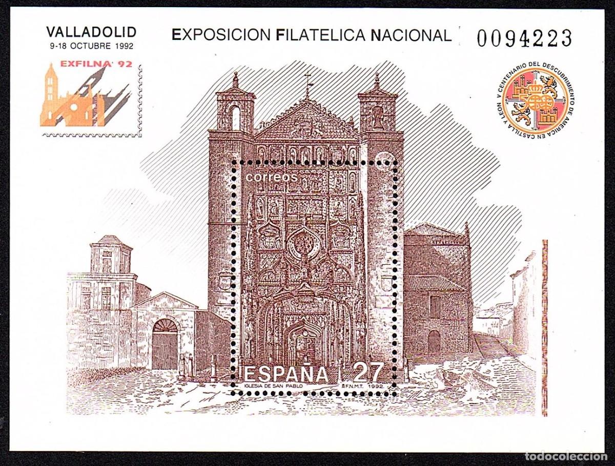 Briefmarken: SERIE NUEVA ESPA&Ntilde;A EXPO.NACIONAL EXFILNA'92 EN H. BLOQUE A&Ntilde;O 1.992. EDIFIL 3222.