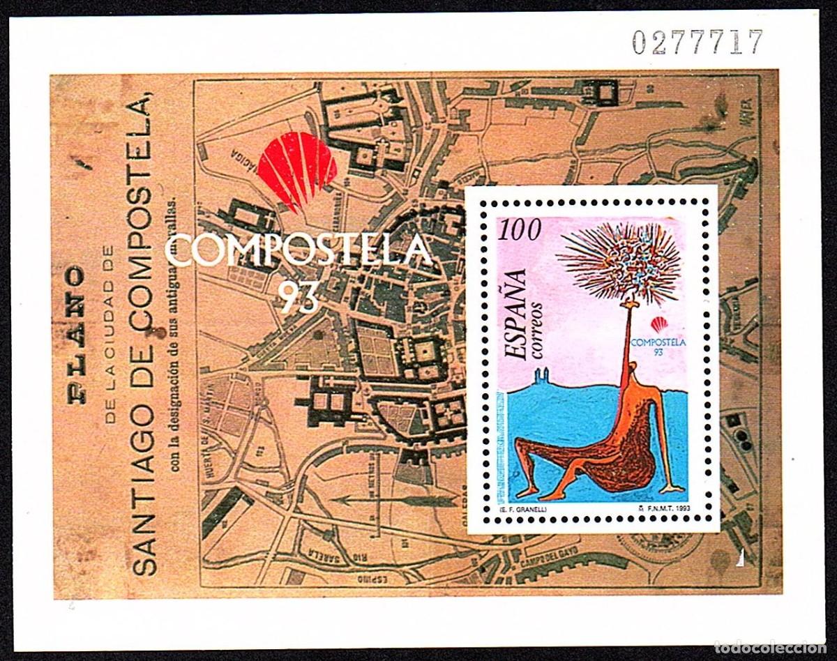 Briefmarken: NUEVA ESPA&Ntilde;A - COMPOSTELA '93 HOJA BLOQUE A&Ntilde;O 1.993. EDIFIL 3258