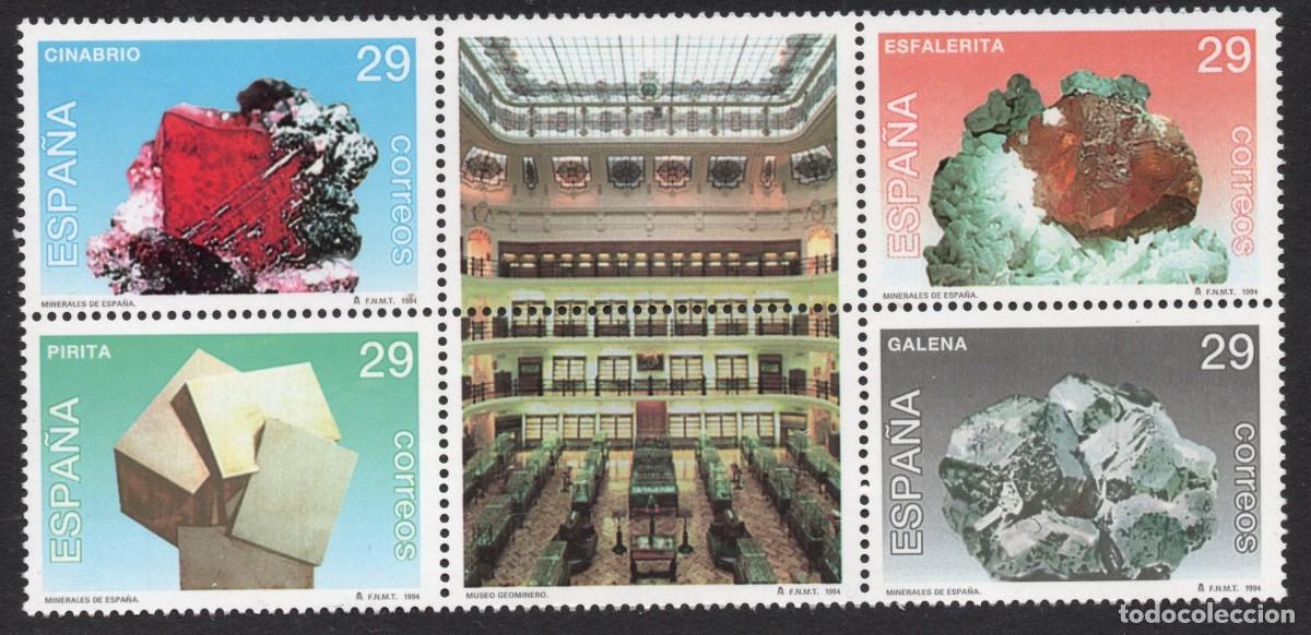 Sellos: SERIE NUEVA ESPA&Ntilde;A -MINERALES DE ESPA&Ntilde;A EN BLOQUE A&Ntilde;O 1.994. EDIFIL 3283/86