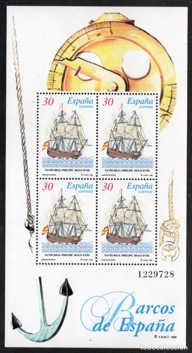 Briefmarken: SERIE NUEVA ESPA&Ntilde;A - BARCOS DE EPOCA EN HOJAS BLOQUE A&Ntilde;O 1.996. EDIFIL 3415/16