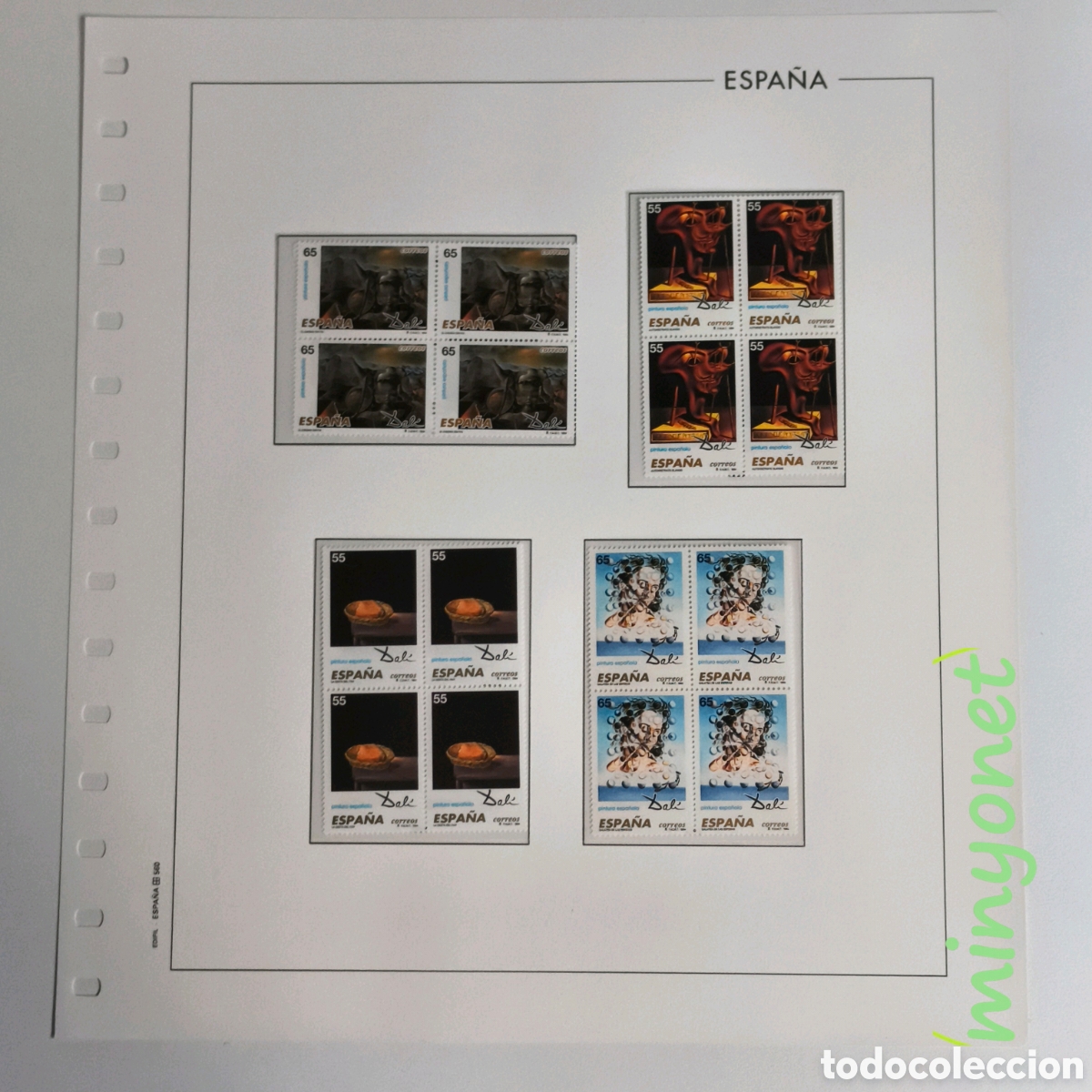 Sellos: Suplemento Edifil 560 sellos 1994 Pintura Dal&iacute; bloque 4