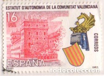 Timbres: SELLO DE ESPA&Ntilde;A REY 1983 ESTATUTOS VALENCIA USADO 2691
