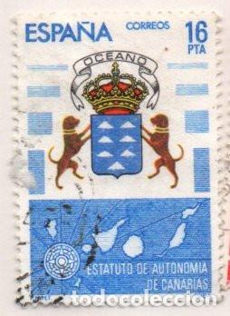 Timbres: SELLO DE ESPA&Ntilde;A REY 1984 ESTATUTOS CANARIAS USADO 2737