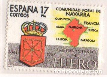 Sellos: SELLO DE ESPA&Ntilde;A REY 1984 ESTATUTOS NAVARRA USADO 2740