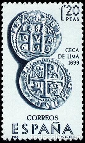 Sellos: SELLO DE ESPA&Ntilde;A A&Ntilde;O 1966 FORJADORES CHARNELA 1,20 P. EDIFIL N&ordm; 1753 SUELTO-N-1