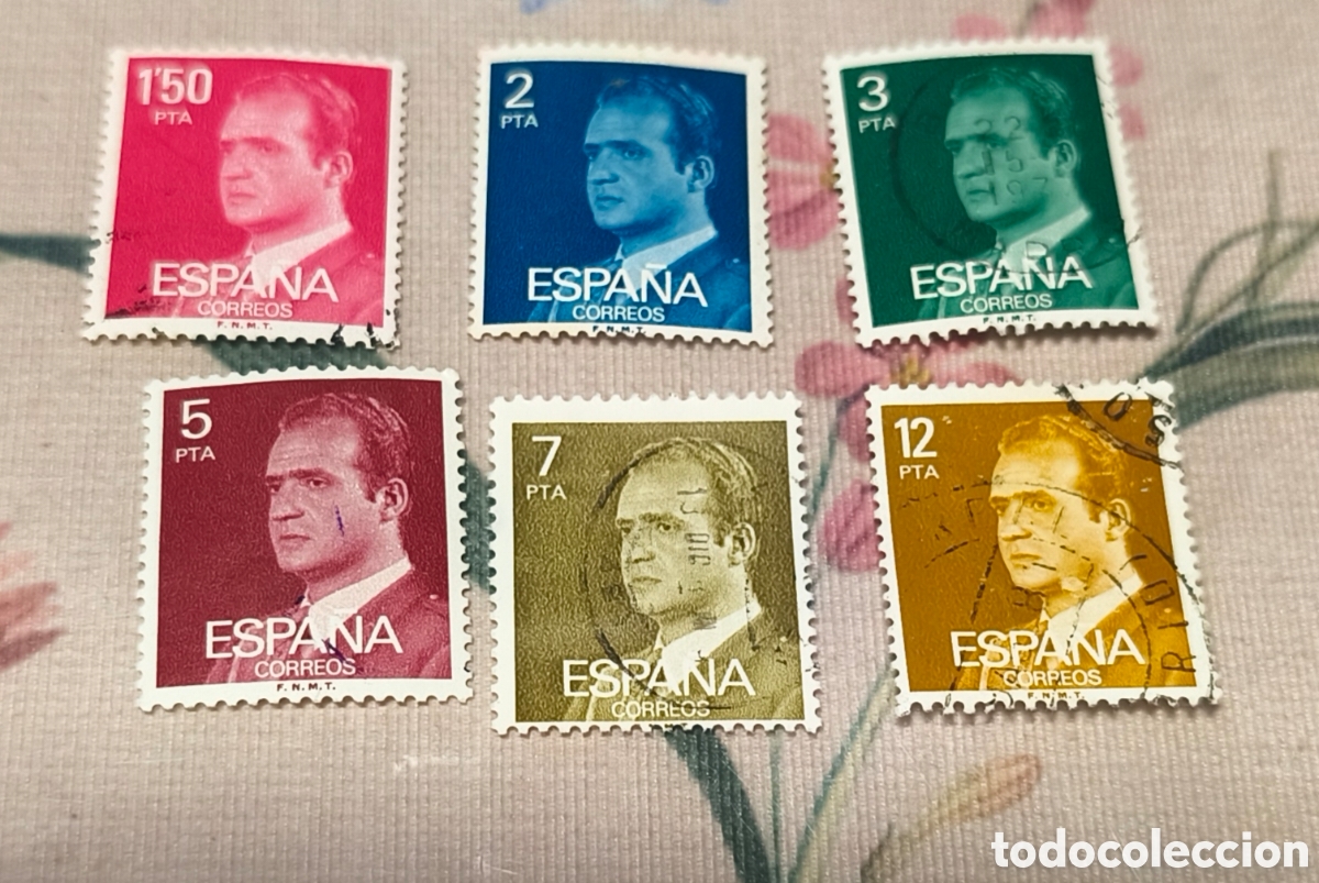 Timbres: Espa&ntilde;a 1976. Juan Carlos I.Edifil 2344/2349.Serie Completa usada