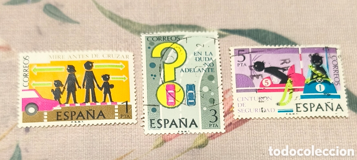 Selos: Espa&ntilde;a 1976, Edifil 2312/2314. Seguridad vial, serie completa usada