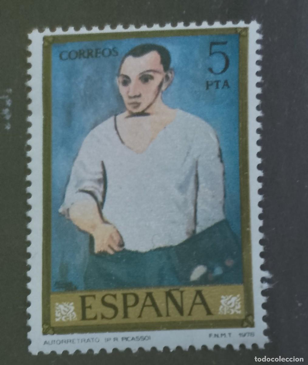 Sellos: ESPA&Ntilde;A - V/F 5 PTA - A&Ntilde;O 1978 - EDIFIL 2482 - AUTORRETRATO, PICASSO